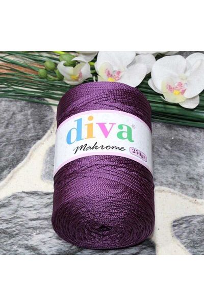 Diva İplik Πολύπι Μακραμέ 250 gr 160 Δαμάσκηνο