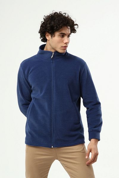 Kardelen Butik Ümraniye Men's Blue Fleece Cardigan