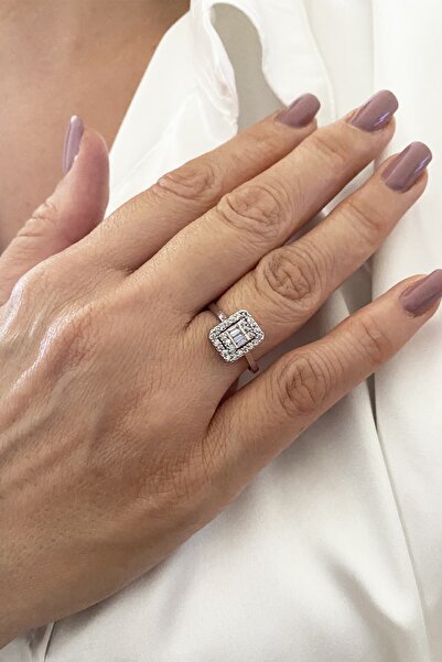 Clare's Store Baget Pırlanta Görünümlü Yüzük