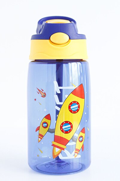 forte luva Lacivert Füze Desenli Emzikli 420 ml Su Matarası