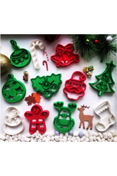 Bi'şeyler Sepeti Christmas Cookie Mold Set 11 Pieces