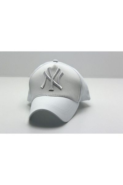 eleven market White Ny Embroidered Unisex Hat Cap