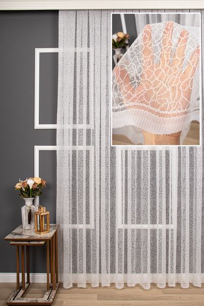 perdealemi Скляні уламки плетені прямі тюлеві штори, 500x250, рідкі складки, 1/2