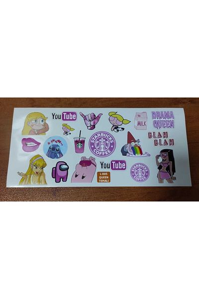 ENGINPRINT Queen Themed Laptop Notebook Tablet Sticker Set 19 Pieces