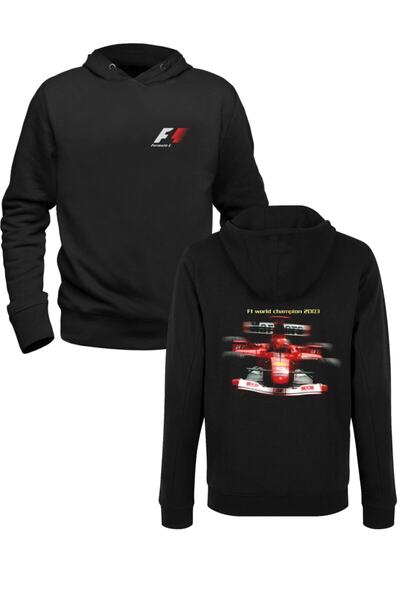Alfa Tshirt Formula Digital Printed Black Front and Back Printed Sweatshirt