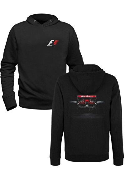 Alfa Tshirt Formula Digital Printed Black Front and Back Printed Sweatshirt