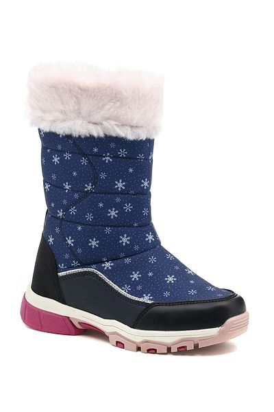 Kinetix Lunox 1pr Navy Blue Girls Snow Boots