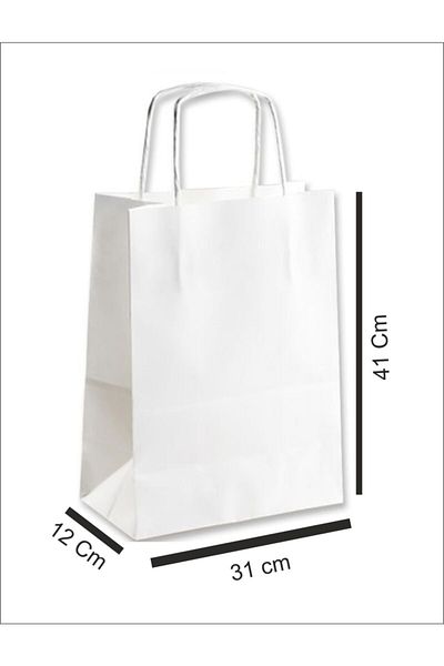 Kraft White 31x12x41 25 Pieces Paper Bag Bag