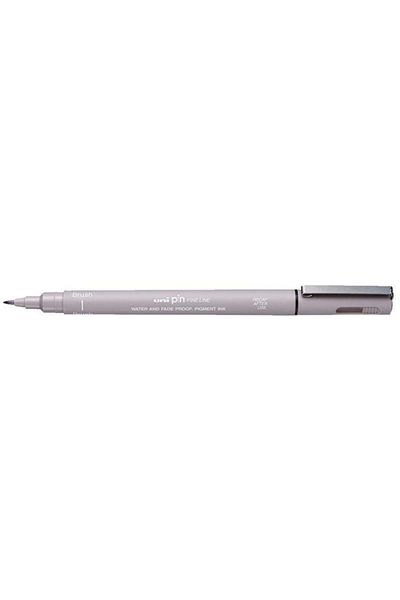 Uni Pin Brush Brush Tip Drawing Pen Light Gray