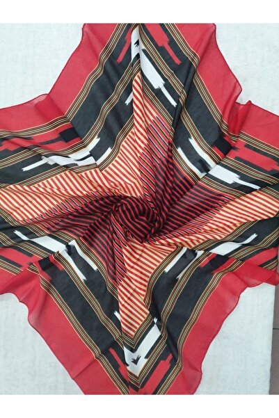 BENLİ Kadın Kırmızı Yöresel Keşan Desen Dikişli Yazması 100x100cm