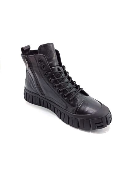 MARCOMEN Siyah Hakiki Deri Erkek Bot