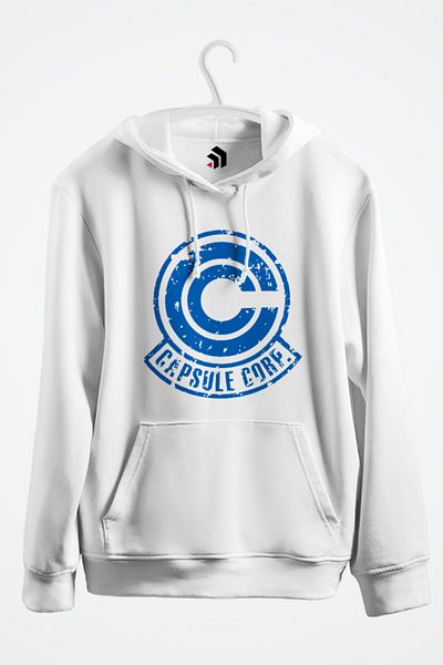 karikatürstore Capsule Corp Anime Printed Hooded Sweatshirt