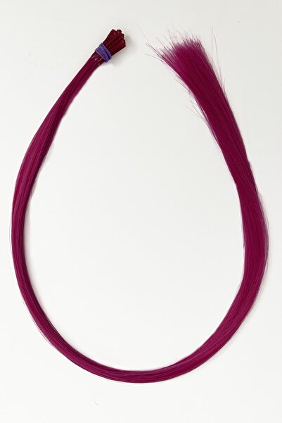 Eva Peruk 20 Adet Fiber Sentetik Pembe Renkli Boncuk Postiş Kaynak Saç