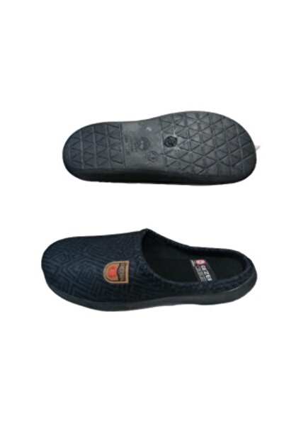 GEZER Gz298-020 Papuci de casă casual cu dungi negre pentru bărbați