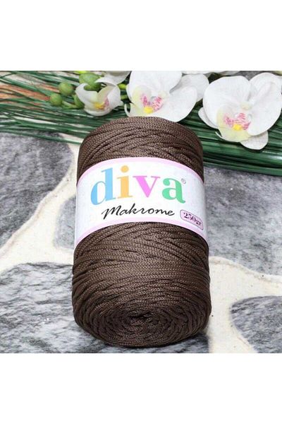 Diva İplik Πολύπι Μακραμέ 250 gr 208 Κακάο