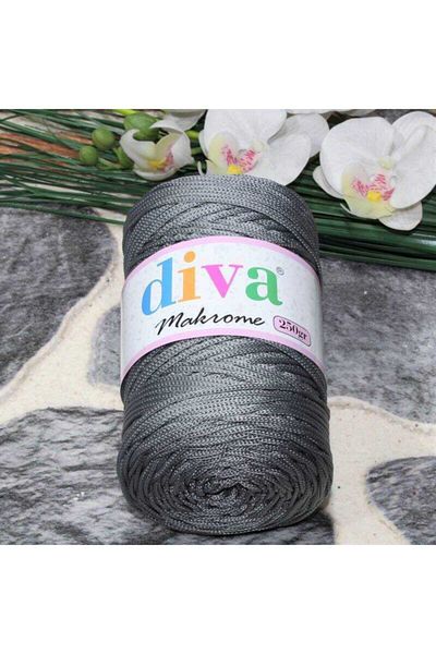 Diva İplik Polype Macrame 250 gr 64 Dark Gray