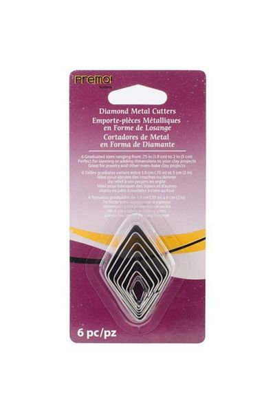 Sculpey Metal Cutters 6 Size Diamond