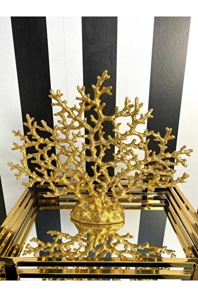 Mirsa Global Mercan Çok Dallı Hayat Ağacı Biblo Gold