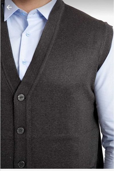 HMZ GİYİM Men's Thin Wool Knitted Smoked Knitwear Vest