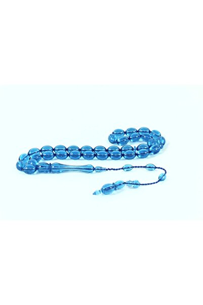 YALÇIN TESBİH تقليد العنبر الأزرق - 9x12 مسبحة