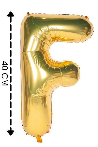 ELGALA Foil Balloon Letter F Helium Balloon 40 Cm Gold Color
