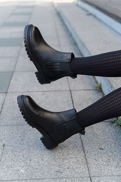 ANGELİNA JONES Cizme negre de damă Fornals din piele naturală