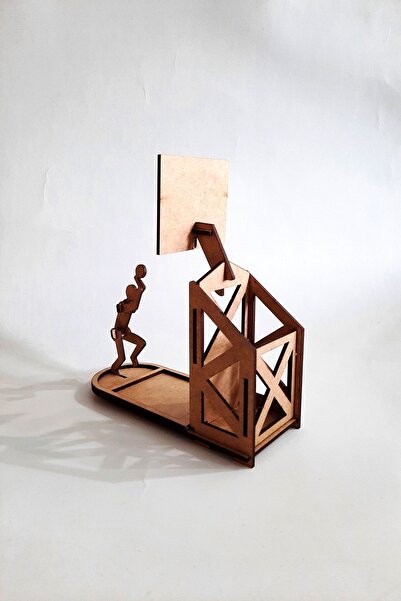 3D SERGİ Ahşap Basketbol Kalemlik Puzzle Yapboz, Çocuklar Ve Yetişkinler Için Harika Bir Hediye Üç Boyutlu