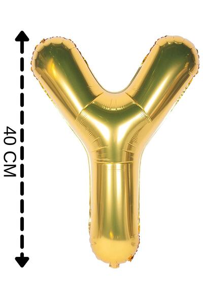 ELGALA Foil Balloon Letter Y Helium Balloon 40 Cm Gold Color