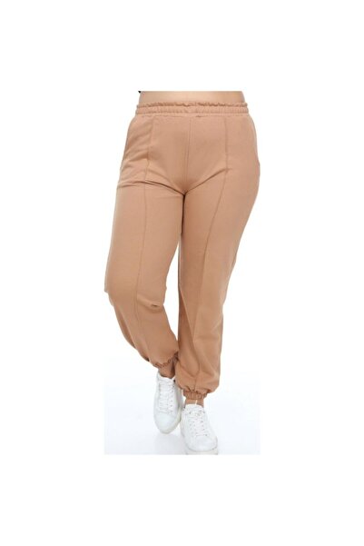 ESCBUTİK Σκούρο καφέ φούτερ με τσέπες σε μεγάλο μέγεθος