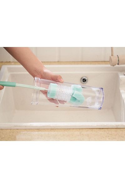 Uzspace Vagonlife 7 cm Openable Flask-Thermos Bottle Sponge with Cleaning Brush