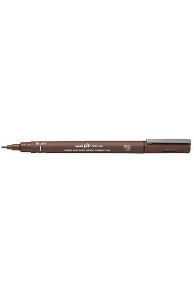 Uni Pin Brush Brush Tip Drawing Pen Sepia
