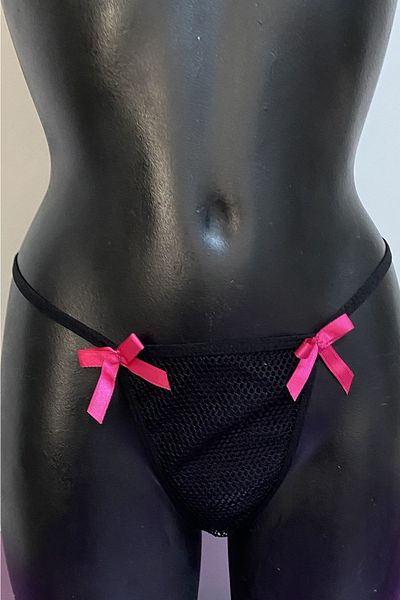 Tina Wear 882023 - Γυναικείο φανταχτερό εσώρουχο με μαύρη ροζ κορδέλα