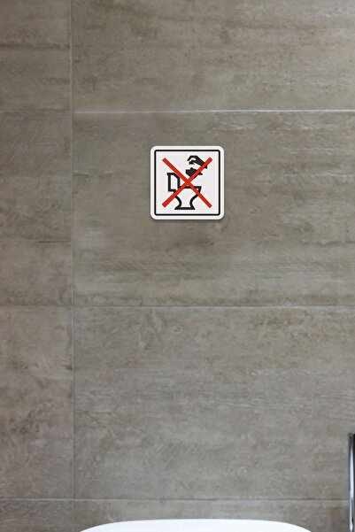 Tekin Ozalit Klozete Çöp Atmayınız Sembolü 12 X 12