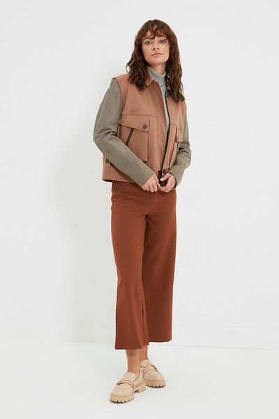 Trendyol Collection Braune Webhose mit weitem Bein TWOSS20PL0090
