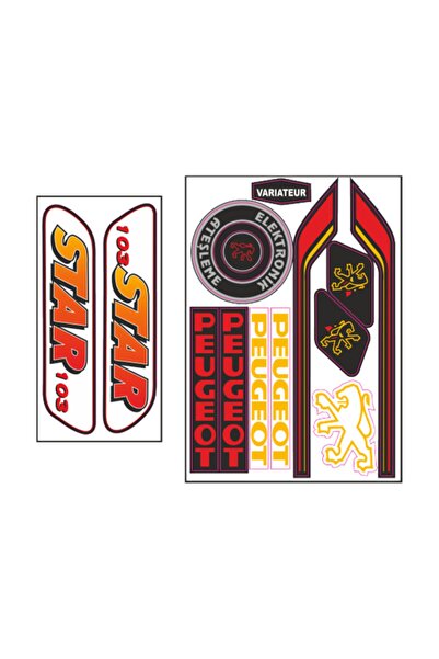 Gogo Peugeot Pejo Star 103 Uyumlu Sticker Set
