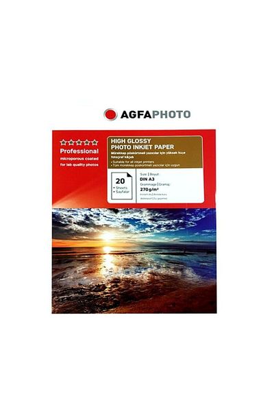 AgfaPhoto Agfa Inkjet 30x40 Photo Paper - A3 - Bright 270gr.