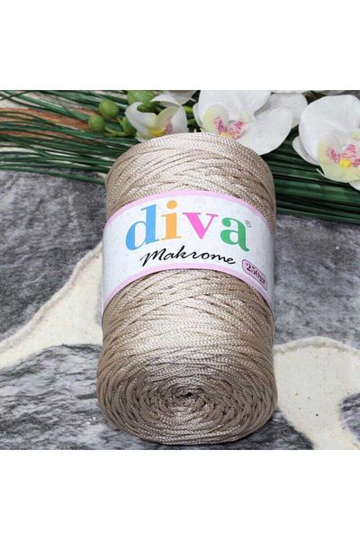 Diva İplik Πολύπι Μακραμέ 250 gr 30 Μπεζ