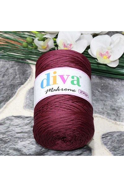 Diva İplik Πολύπι Μακραμέ 250 gr 110 Μπορντό