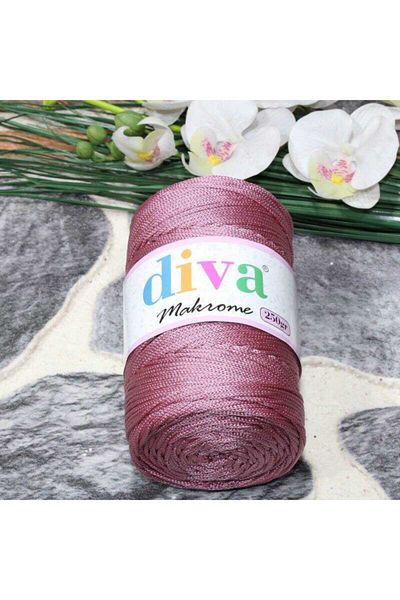 Diva İplik Πολύπι Μακραμέ 250 gr 90 Ξηρά Τριαντάφυλλα