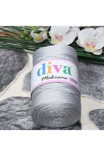 Diva İplik Πολύπι Μακραμέ 250 gr 60 Ανοιχτό Γκρι
