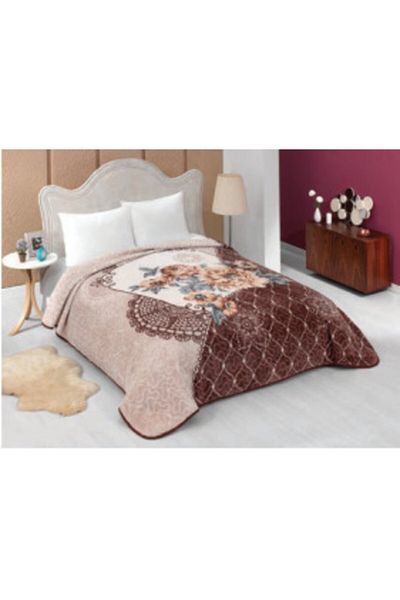 MİNK Solana Luxury Mink King Size Blanket 989 Mink 220x240 &hem Blanket & Bedspread