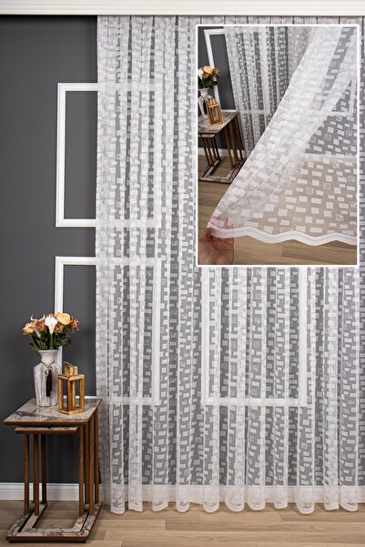 perdealemi Плетені штори з візерунком у вигляді каре, 600x250, звичайний ворс...