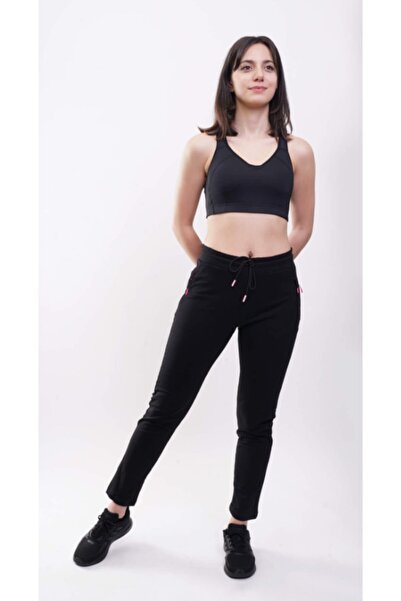 Exuma Black Cotton Sweatpants with Hidden Pockets 2023008 010