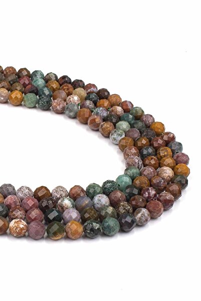 Dünya Doğal Taş Σειρά από φυσική πέτρα από ινδικό αχάτη 8 mm