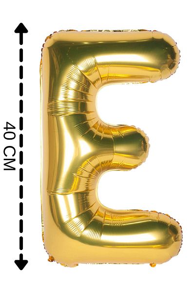 ELGALA Foil Balloon Letter E Helium Balloon 40 Cm Gold Color