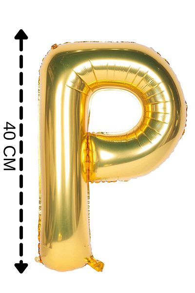 ELGALA Foil Balloon Letter P Helium Balloon 40 Cm Gold Color