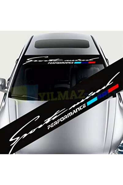 yılmazetic Bmw Performance Sport Mind Ön Cam Güneşlik Oto Sticker Yapıştırma ...