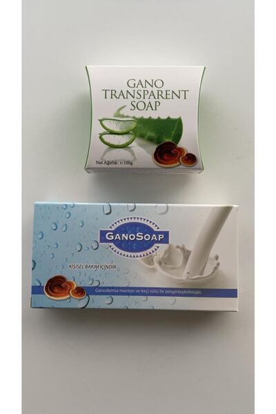 Gano صابون شفاف شفاف 1 قطعة صابون حليب الماعز 2 عبوة