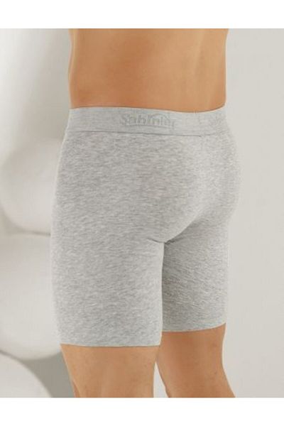 Şahinler Long Leg Lycra Sports Boxer Gray Melange