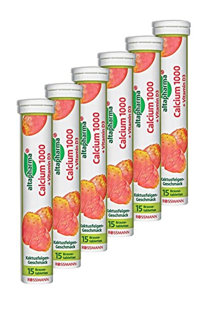 Altapharma أقراص تذوب في الماء 15 عبوة كالسيوم 1000+فيتامين د3 (6 قطع)